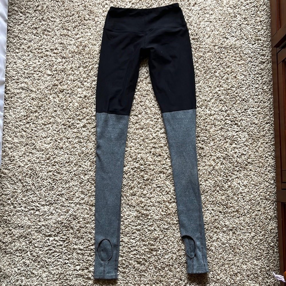 XXS Prima Studio black & gray Barre Leggings